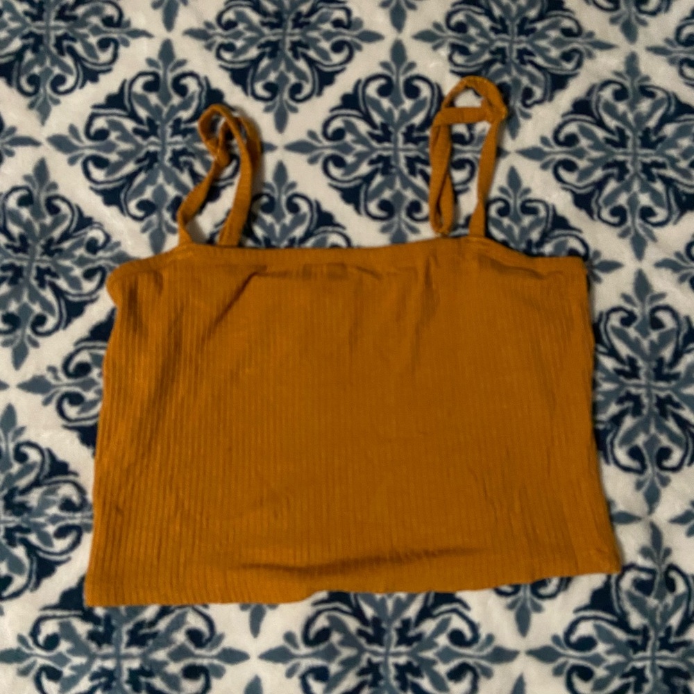 Yellow crop top